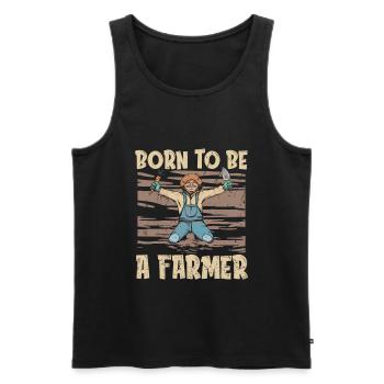 Farmer Farmer Agriculture - Men's Premium Organic Tank Top - black - Front - Michal (187cm)