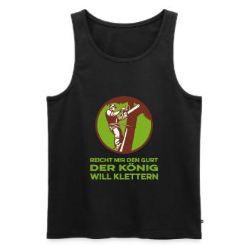 Baumklettern Baumpfleger Arborist Baumkletterer - Männer Premium Bio Tank Top - Schwarz - Vorne - AI Model Male 178 light (178cm)