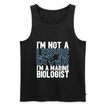 Meeresbiologie - Männer Premium Bio Tank Top - Schwarz - Vorne - AI Model Male 178 light (178cm)