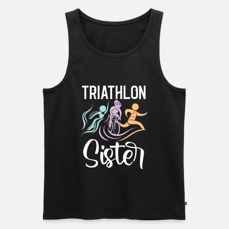 Triathlon - Männer Premium Bio Tank Top - Schwarz