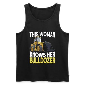 Bulldozer bulldozer crawler - Men's Premium Organic Tank Top - black - Front - AI Model Male 178 light (178cm)
