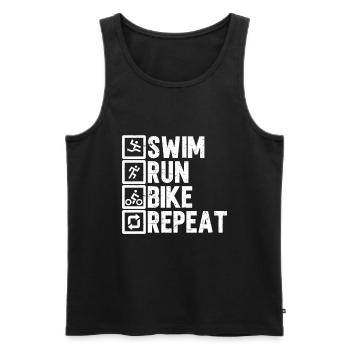 Triathlon - Débardeur bio Premium Homme - noir - Devant - Michal (187cm)