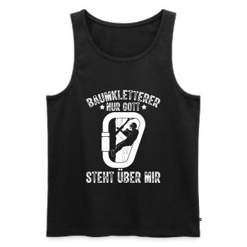 Baumklettern Baumpfleger Arborist Baumkletterer - Männer Premium Bio Tank Top - Schwarz - Vorne - AI Model Male 178 light (178cm)