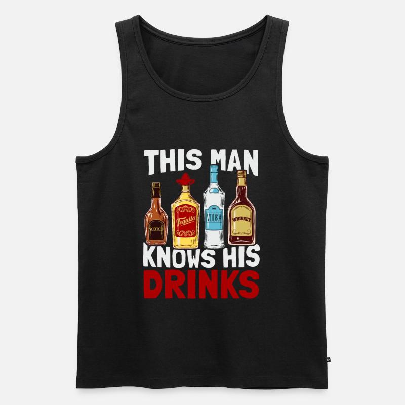 Barkeeper Bartender Barmann Bardame - Männer Premium Bio Tank Top - Schwarz