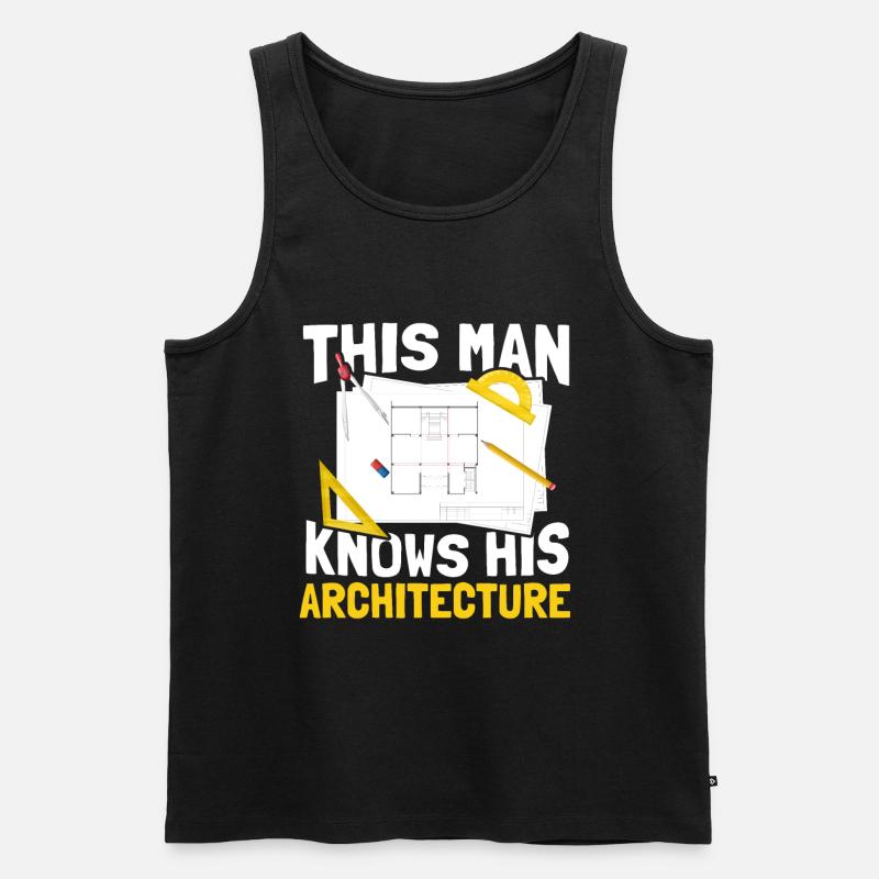 Architekt - Männer Premium Bio Tank Top - Schwarz