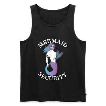 Meerjungfrau - Männer Premium Bio Tank Top - Schwarz - Vorne - AI Model Male 178 light (178cm)