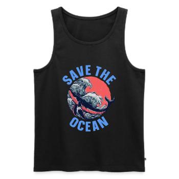 Marine biology - Men's Premium Organic Tank Top - black - Front - AI Model Male 178 light (178cm)