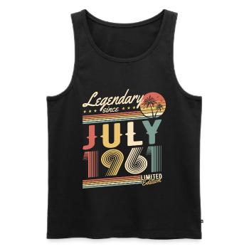 Legendary Since July 1961 Limited Edition - Männer Premium Bio Tank Top - Schwarz - Vorne - Michal (187cm)
