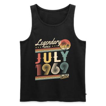 Legendary Since July 1969 Limited Edition - Männer Premium Bio Tank Top - Schwarz - Vorne - Michal (187cm)