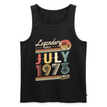 Legendary Since July 1973 Limited Edition - Männer Premium Bio Tank Top - Schwarz - Vorne - Michal (187cm)