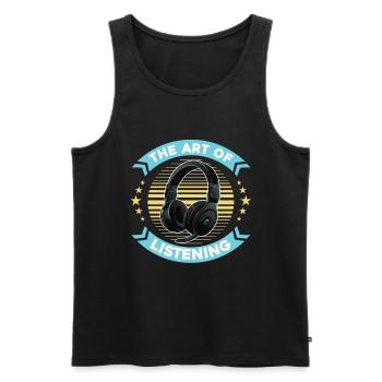 Tontechniker Sound Audio Engineer - Männer Premium Bio Tank Top - Schwarz - Vorne - Michal (187cm)
