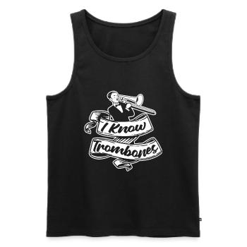 Trombone - Men's Premium Organic Tank Top - black - Front - Michal (187cm)