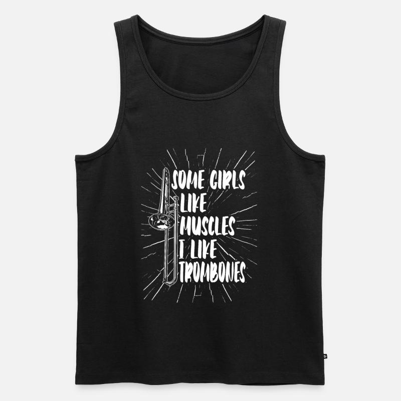 Posaune - Männer Premium Bio Tank Top - Schwarz