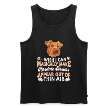Airedale Terrier Dog - Men's Premium Organic Tank Top - black - Front - Michal (187cm)