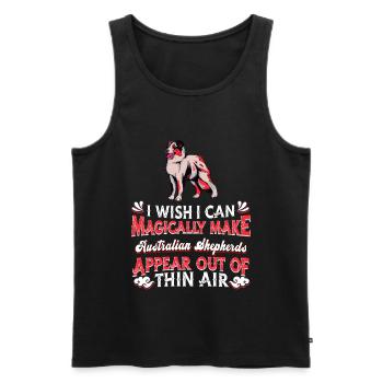Australian Shepherd Hund - Männer Premium Bio Tank Top - Schwarz - Vorne - Michal (187cm)