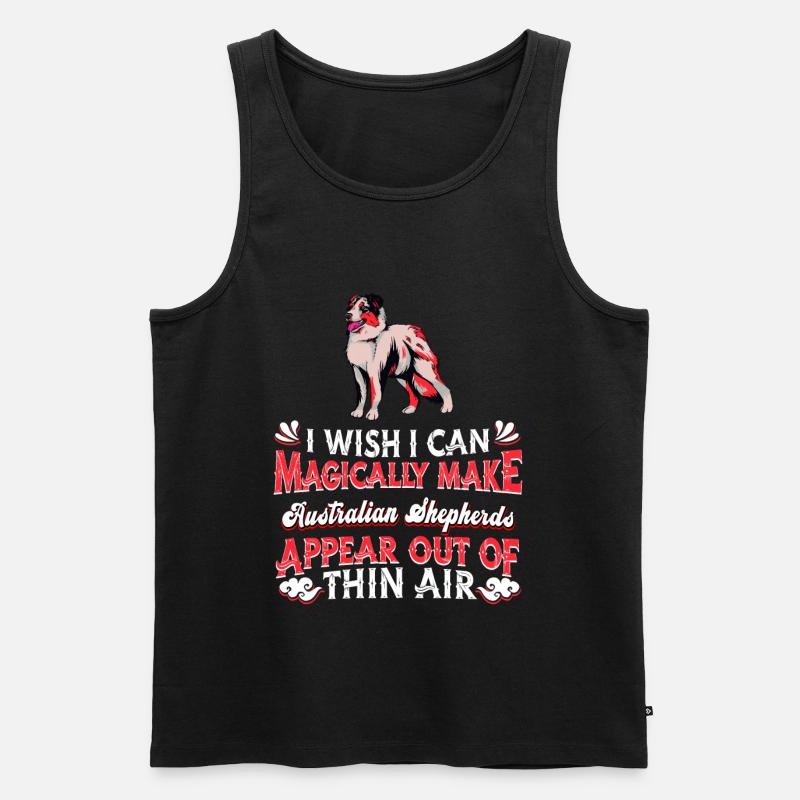 Australian Shepherd Hund - Männer Premium Bio Tank Top - Schwarz