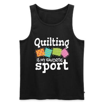Sewing Quilting Quilting - Men's Premium Organic Tank Top - black - Front - AI Model Male 178 light (178cm)