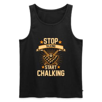 Billard 8-Ball - Männer Premium Bio Tank Top - Schwarz - Vorne - AI Model Male 178 light (178cm)