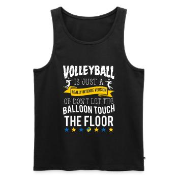 Volleyball Beachvolleyball - Männer Premium Bio Tank Top - Schwarz - Vorne - Michal (187cm)
