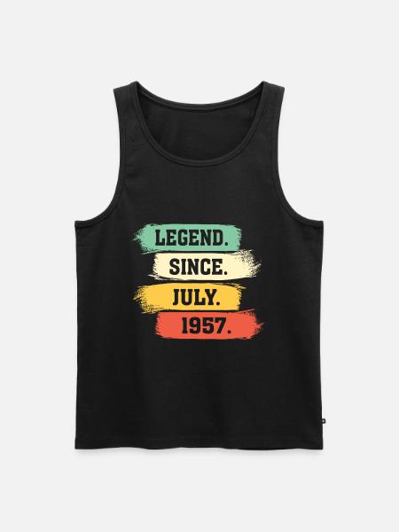 Legend since July 1957 - Männer Premium Bio Tank Top - Schwarz