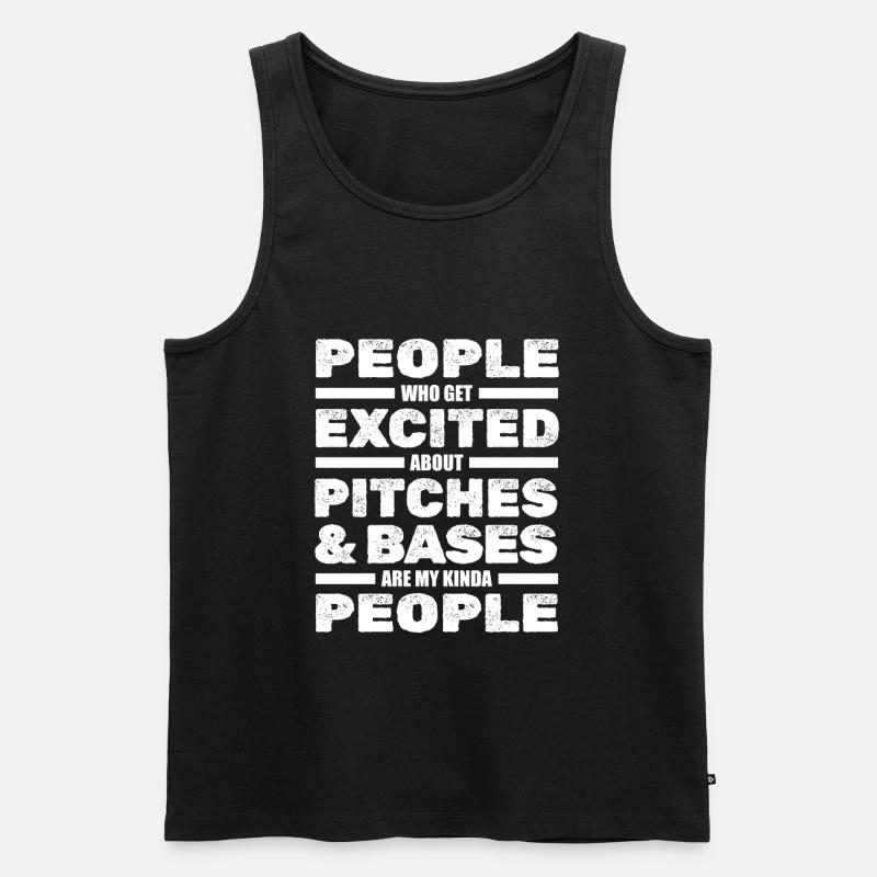 Softball - Männer Premium Bio Tank Top - Schwarz