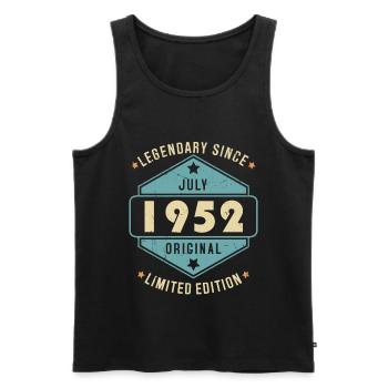 Juillet 1952 Vintage Retro Anniversaire - Débardeur bio Premium Homme - noir - Devant - Michal (187cm)