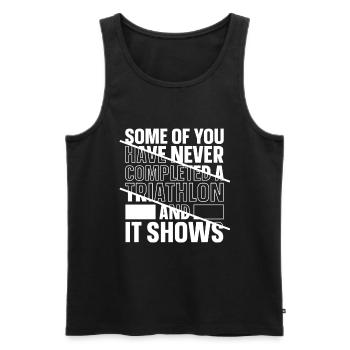 Triathlon - Men's Premium Organic Tank Top - black - Front - Michal (187cm)