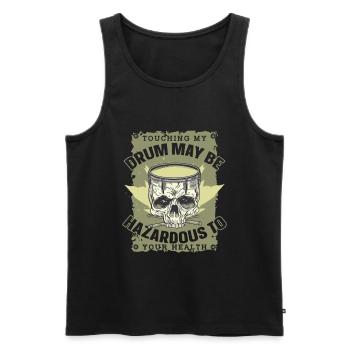 Spielmannszug Fanfarenzug Trommeln Trommler - Männer Premium Bio Tank Top - Schwarz - Vorne - AI Model Male 178 light (178cm)