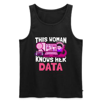 Big Data Science Engineer Scientist Analyst - Männer Premium Bio Tank Top - Schwarz - Vorne - AI Model Male 178 light (178cm)