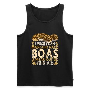 Boa Constrictor Serpent - Débardeur bio Premium Homme - noir - Devant - AI Model Male 178 light (178cm)