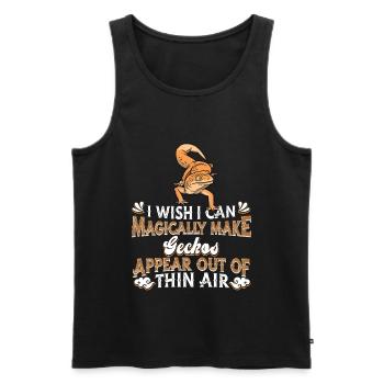 Gecke Echse Reptil Eidechse Lizard - Männer Premium Bio Tank Top - Schwarz - Vorne - AI Model Male 178 light (178cm)