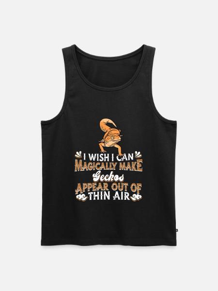 Gecke Echse Reptil Eidechse Lizard - Männer Premium Bio Tank Top - Schwarz