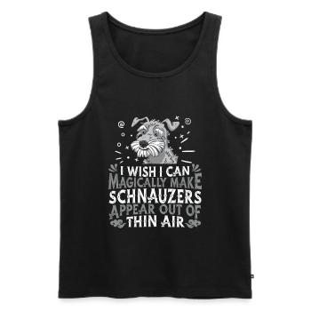 Schnauzer Chien Géant Schnauzer - Débardeur bio Premium Homme - noir - Devant - AI Model Male 178 light (178cm)