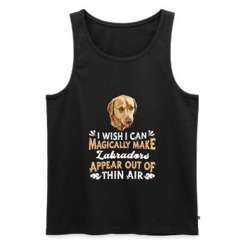 Labrador Dog - Men's Premium Organic Tank Top - black - Front - AI Model Male 178 light (178cm)