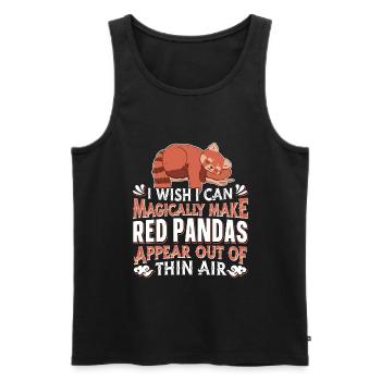 Katzenbär Roter Panda - Männer Premium Bio Tank Top - Schwarz - Vorne - AI Model Male 178 light (178cm)