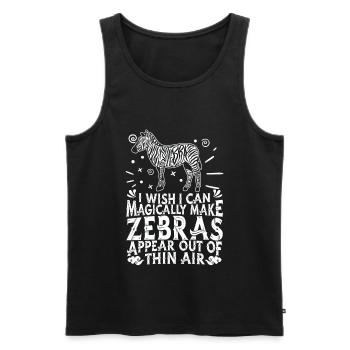 Zebra - Men's Premium Organic Tank Top - black - Front - Michal (187cm)