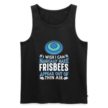 Frisbee - Men's Premium Organic Tank Top - black - Front - AI Model Male 178 light (178cm)