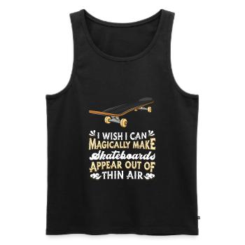 Skateboard Skateboarder Skater - Männer Premium Bio Tank Top - Schwarz - Vorne - Michal (187cm)
