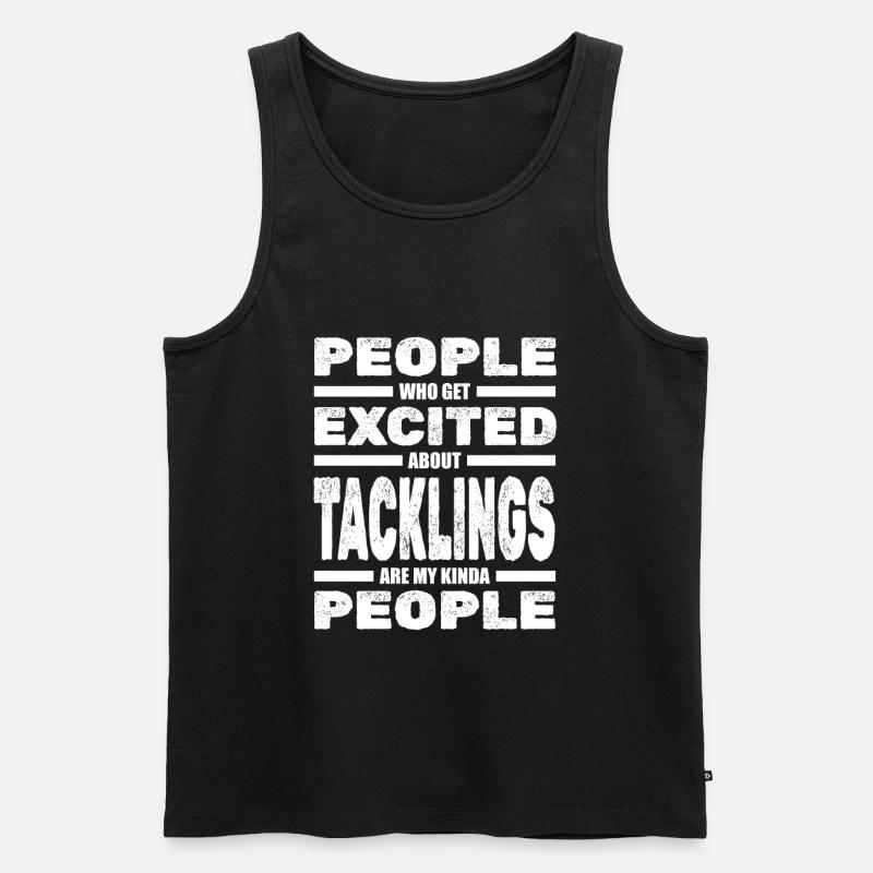 Rugby - Männer Premium Bio Tank Top - Schwarz