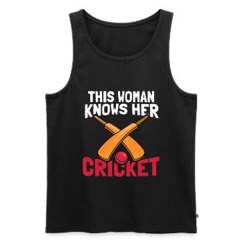 Cricket bats Cricket players - Men's Premium Organic Tank Top - black - Front - AI Model Male 178 light (178cm)