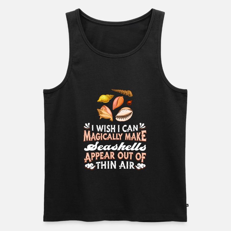 Muscheln - Männer Premium Bio Tank Top - Schwarz