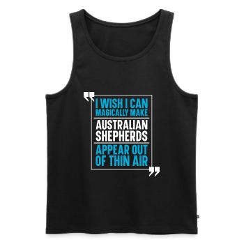 Australian Shepherd Hund - Männer Premium Bio Tank Top - Schwarz - Vorne - Michal (187cm)