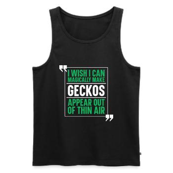 Gecke Echse Reptil Eidechse Lizard - Männer Premium Bio Tank Top - Schwarz - Vorne - AI Model Male 178 light (178cm)