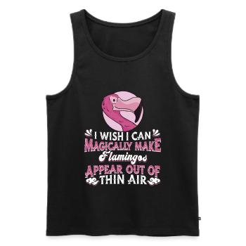 Flamingo - Men's Premium Organic Tank Top - black - Front - Michal (187cm)