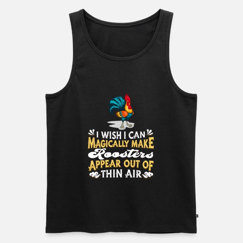 Hahn Gockel - Männer Premium Bio Tank Top - Schwarz