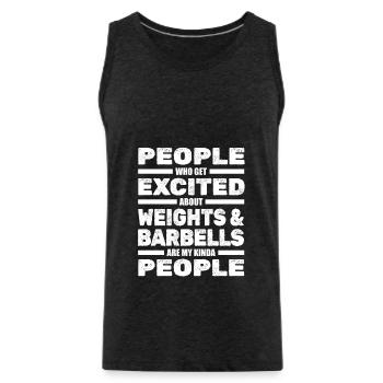 Power Triathlon Powerlifting Powerlifter - Débardeur bio Premium Homme - charbon - Devant - Alexander (188cm)