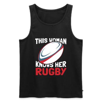 Rugby - Débardeur bio Premium Homme - noir - Devant - Michal (187cm)