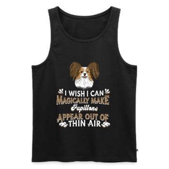 Papillon Hund - Männer Premium Bio Tank Top - Schwarz - Vorne - AI Model Male 178 light (178cm)