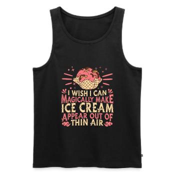 Eis Eiscreme - Männer Premium Bio Tank Top - Schwarz - Vorne - AI Model Male 178 light (178cm)