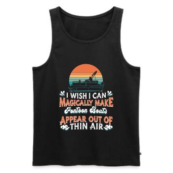 Pontoon boat - Men's Premium Organic Tank Top - black - Front - Michal (187cm)
